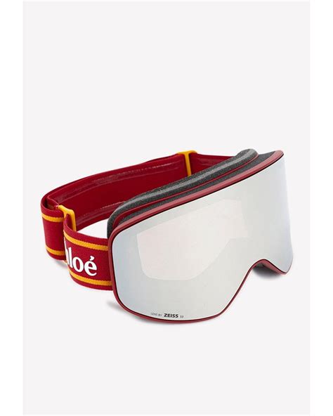 Cassidy ski goggles in red .